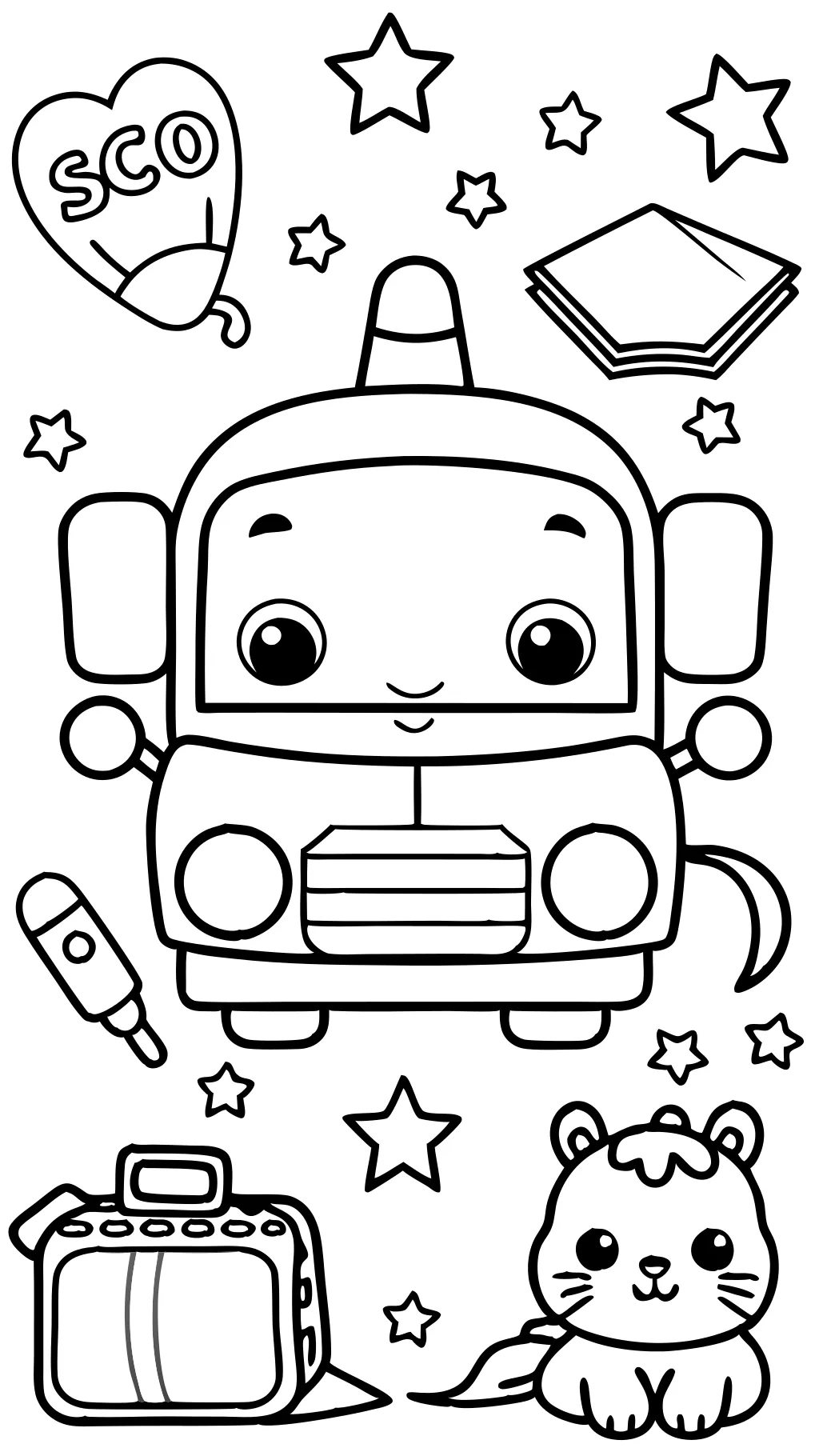 preschool back to school coloring pages printable